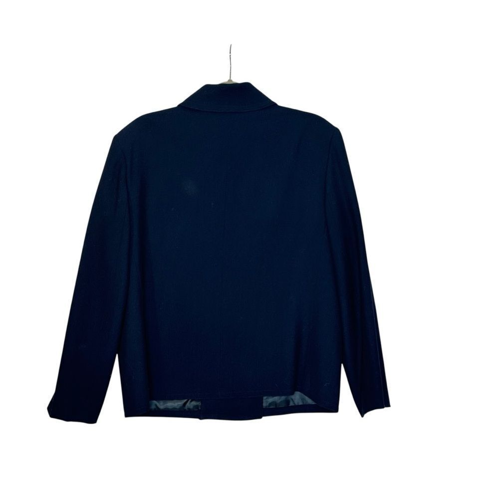 Vintage Ralph Lauren Navy Blue Wool Vintage Gold Button Pea Coat | 16 - Picture 2 of 8